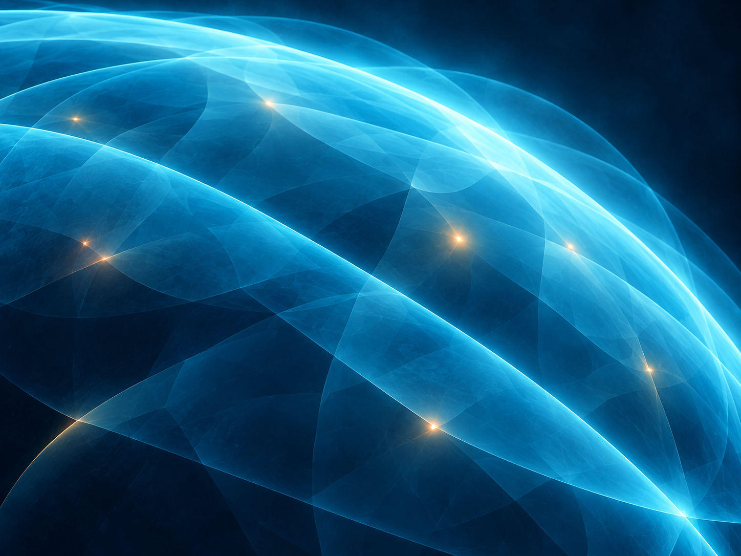 Glowing blue network arcs illustrating operational complexity